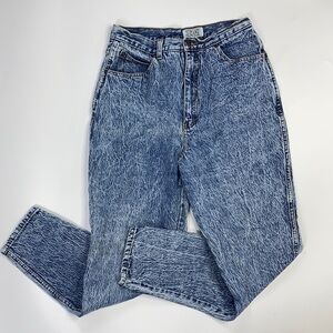 Vintage Steffano Worn Wide Acid Wash Jeans Size 14 (30x29)